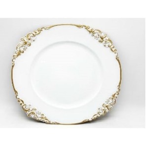 PRATO SOUSPLAST 98600 BRANCO DETALHADO C/ DOURADO