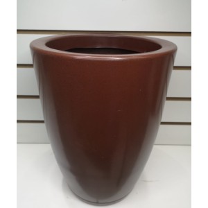 VASO REF363-1 COLUNA Nº2 REDONDO POLIDO C/ PRATO EM POLIETILENO COR MARROM A41XL30CM