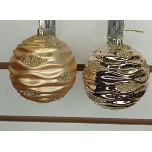 BOLA AB457 NATALINA C/2 DOURADA A10CM