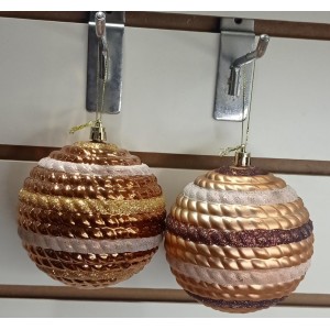 BOLA EB117 NATALINA C/ 2 DETALHADA A10CM