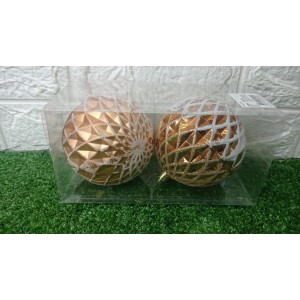 BOLA EB116 NATALINA C/ 2 DETALHADA A10CM