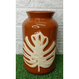 VASO 5554 MEDIO EM FOLHA DE GOIABA A23XL13CM