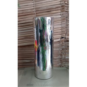 VASO TUBO 7865 G PRATA ESPELHADO A40XL15CM