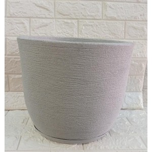 VASO BOJO REF122-5 RED C/PRATO Nº2 CIMENTO A31XL36CM