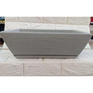 VASO JARDINEIRA REF912-5 C/PRATO Nº1 CIMENTO A16X24XC43CM