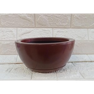 VASO BACIA REF1043-1 C/PRATO POLIDA Nº1 MARROM A14XL26