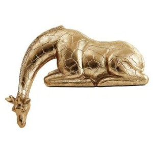 ESCULTURA 17458 GIRAFA EM POLIRESINA 27CM