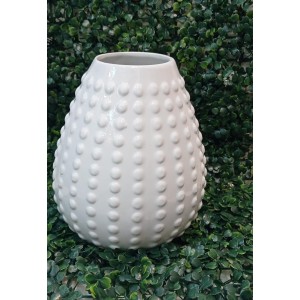 VASO 101113 BALL MED BRANCO BRILHO A24XL8CM