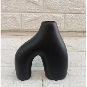 VASO 433-64 ASSIMETRICO G PRETO FOSCO A21XL20CM