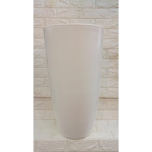 VASO COLUNA REF383-6 C/PRATO Nº4 BRANCO A68XL36CM