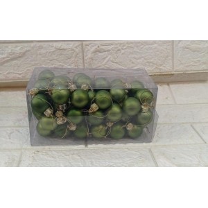 BOLA EB280 MINI VERDE DE NATAL CAIXA C/60 4CM