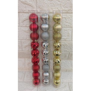 BOLA NBOLTB59MIX NATALINA C/ 9 DECORATIVA A4CM