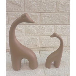 DUPLA 463-38 DE GIRAFAS CARAMELO FOSCO G A27XL12CM P A18XL9CM