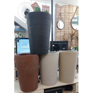 VASO COLUNA REDONDO M CONE REF077 EM POLIETILENO A51XL32CM