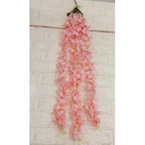 PENDENTE JS115 DE TECIDO BOUGAINVILLE C/3 GALHOS ROSA A106CM