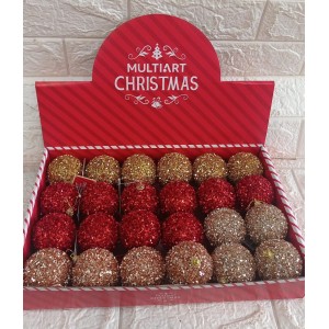 BOLA NBOL6V09 DECORATIVA NATALINA 6CM