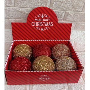 BOLA NBOL12V09 DECORATIVA NATALINA 12CM