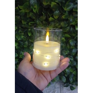 ENFEITE LZ0065 DE VELA LED DECORATIVA 10X8CM