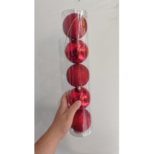 BOLA NTB1905V MISTA TUBO DECORATIVA NATALINA 8CM