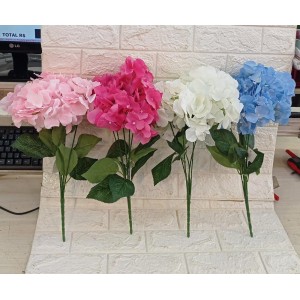 BUQUE X-1046 DE HORTENCIA RENDADA CORES SORTIDAS A44CM