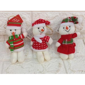 ENFEITE NAT0319 BONEQUINHO DE NEVE POLIESTER 12CM