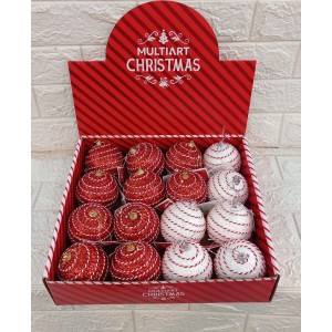 BOLA NBOL842 DECORATIVA NATALINA 8CM