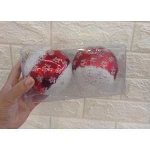 BOLA DECORATIVA EB085 NEVE C/2 10CM
