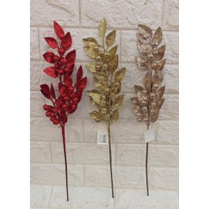 HASTE FG13 COM 3 GALHOS CHAMPAGNE/DOUR/VERMELHO 47CM