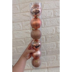 BOLA N62252 NATALINA TUBO ROSE C/6 8CM 