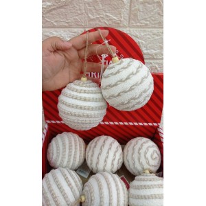 BOLA NBOL10V44 DECORATIVA NATALINA BRANCA 10CM