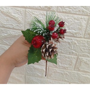 HASTE FLH19 DE PINHA C/FOLHAS NEVADA 18CM