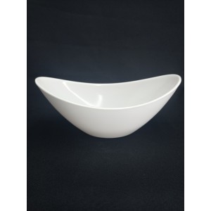 VASO CANOA EM PLASTICO BRANCO A8XL20CM 41033