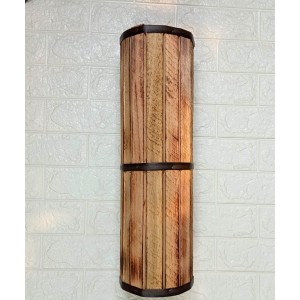 VASO DE MADEIRA CILINDRICO ESTILO CERCA AMARRADO A50XL15CM 1234