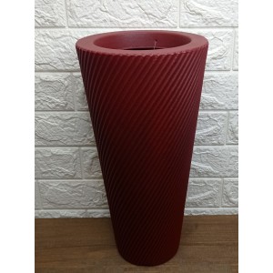 VASO PVP2-VC PILAO VITE CILINDRICO EM POLIETILENO N°2 VERMELHO COLONIAL A55XL29CM